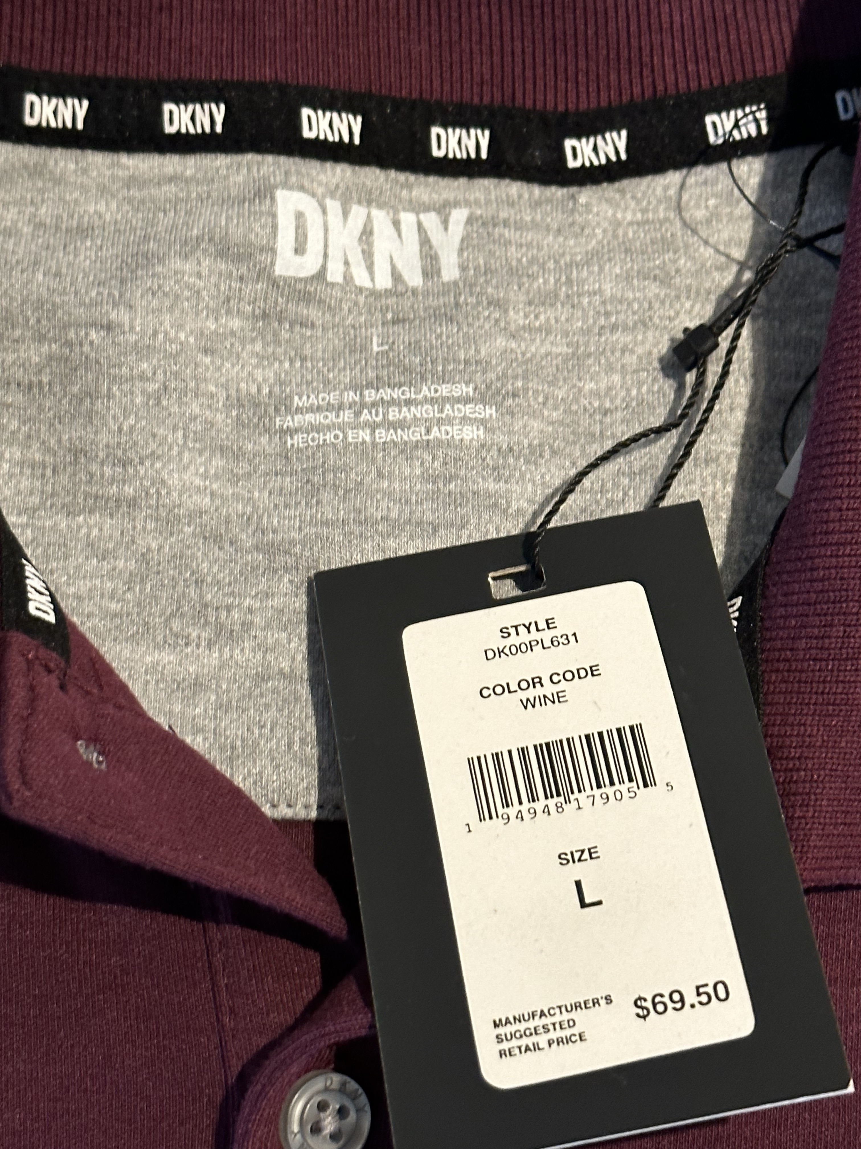 Мужское поло DKNY L — фото товара