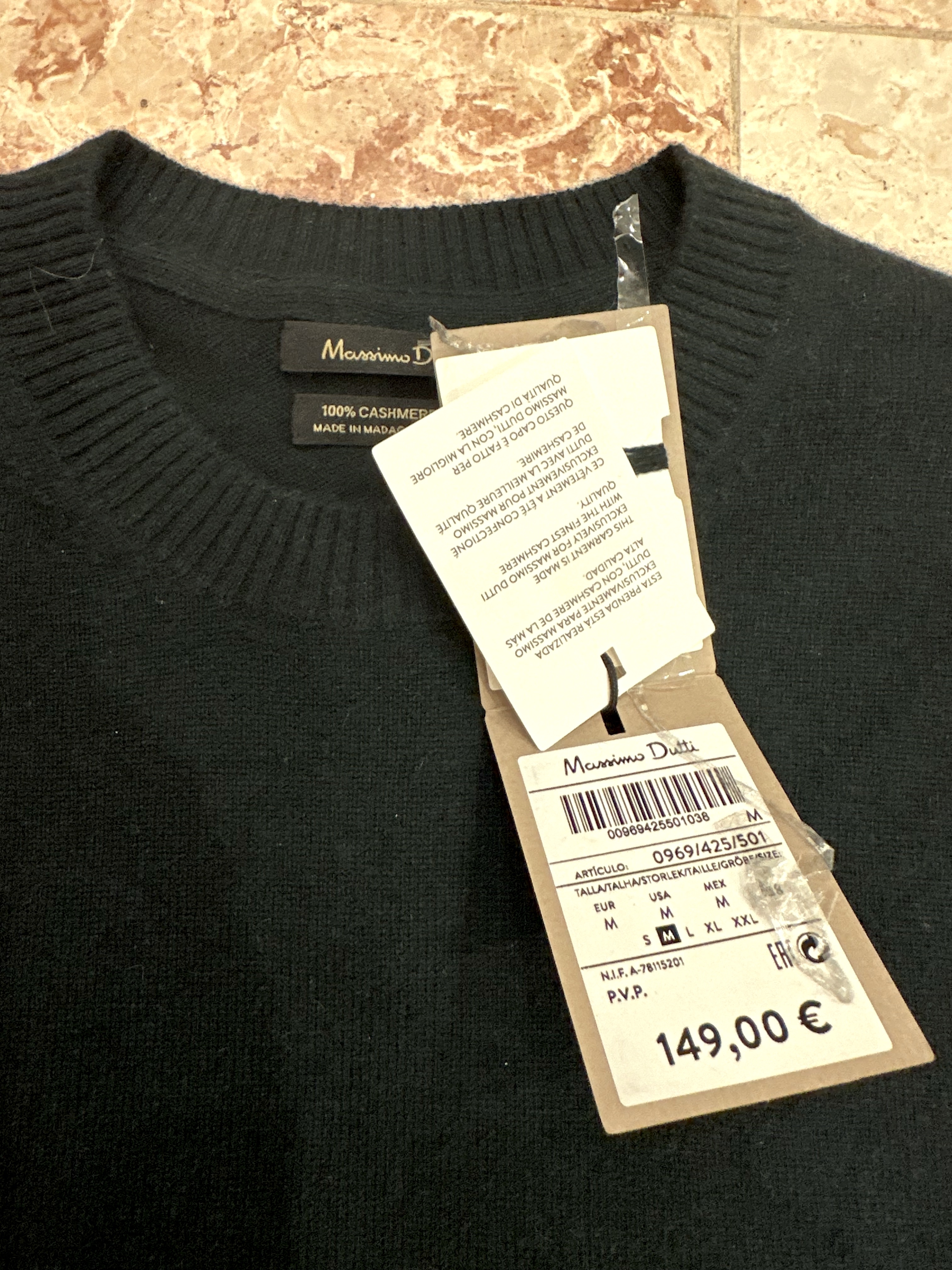 Мужской кашемировый свитер Massimo Dutti M — фото товара