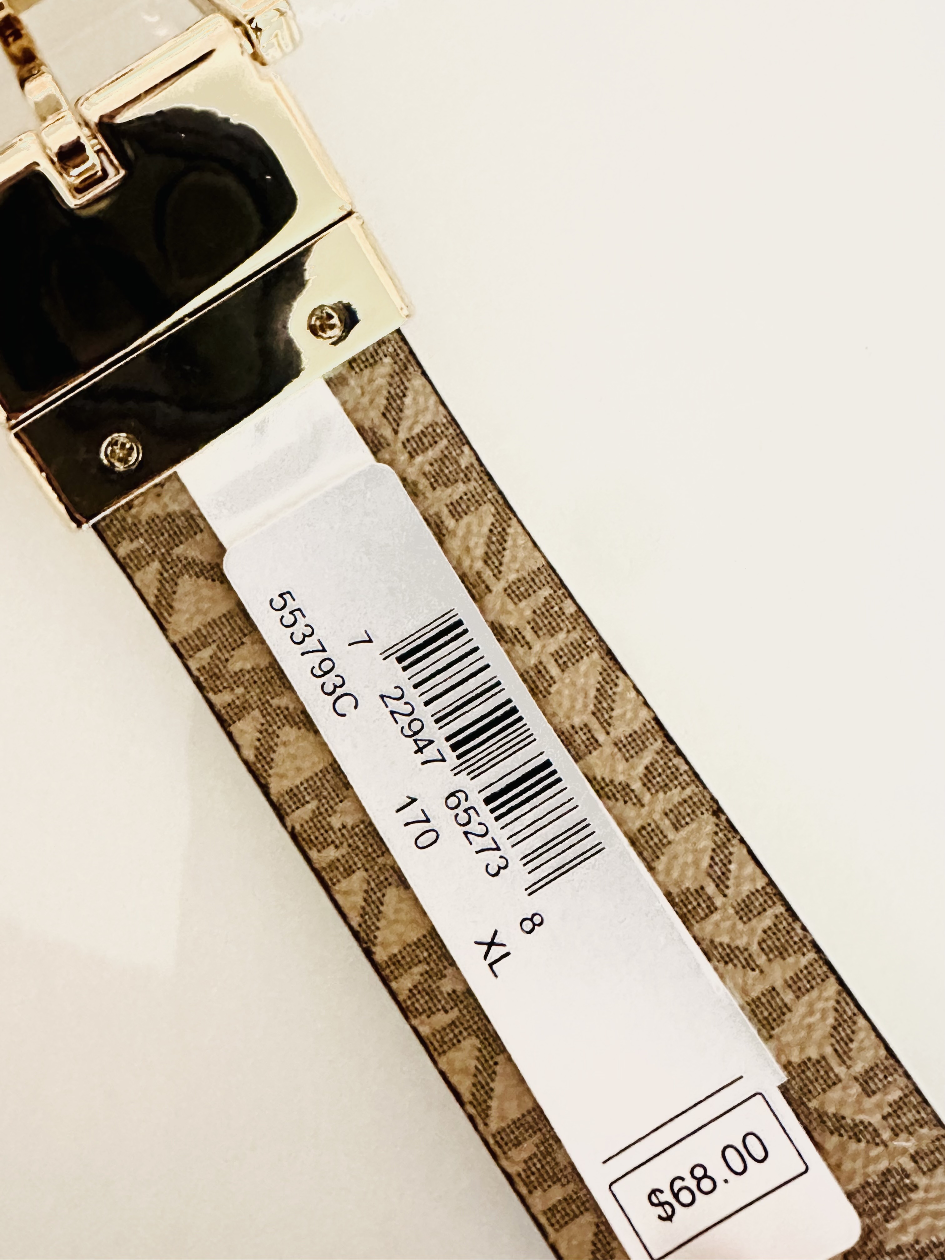 Женский ремень Michael Kors XXS, XS, S, M, L, XL — фото товара
