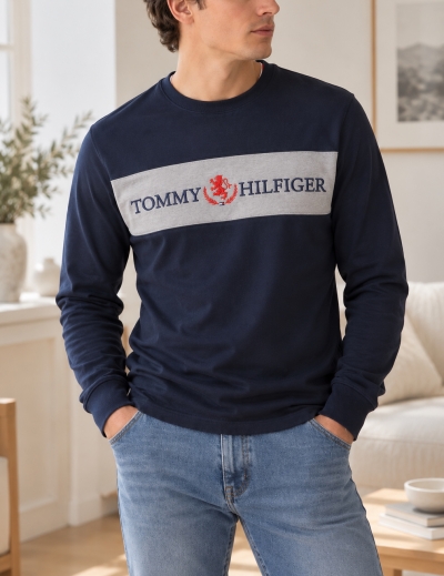 Мужской лонгслив Tommy Hilfiger S, L