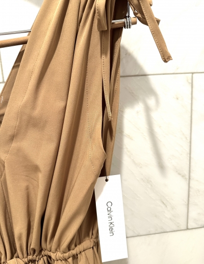 Бежевое макси платье Calvin Klein M, XXL — миниатюра фото