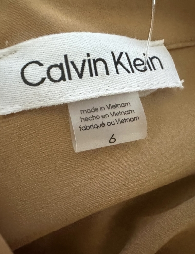 Бежевое макси платье Calvin Klein M, XXL — миниатюра фото
