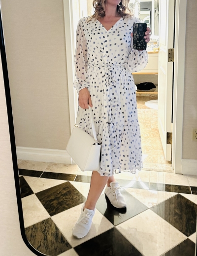 Платье в горошек DKNY XL, XXL — миниатюра фото