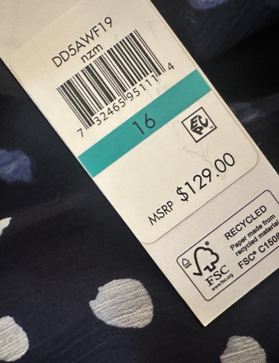 Платье в горошек DKNY XXL, 3XL — миниатюра фото