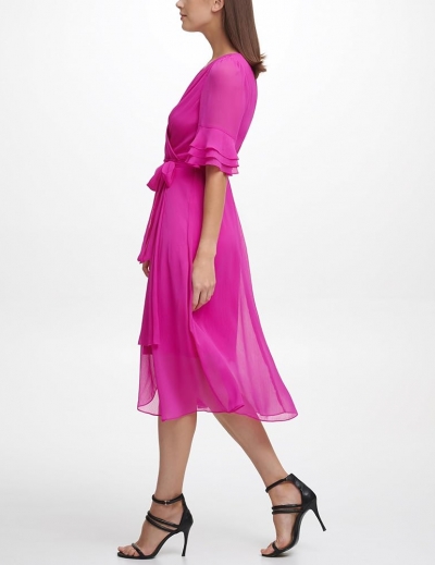 Платье яркое миди DKNY XXL — миниатюра фото